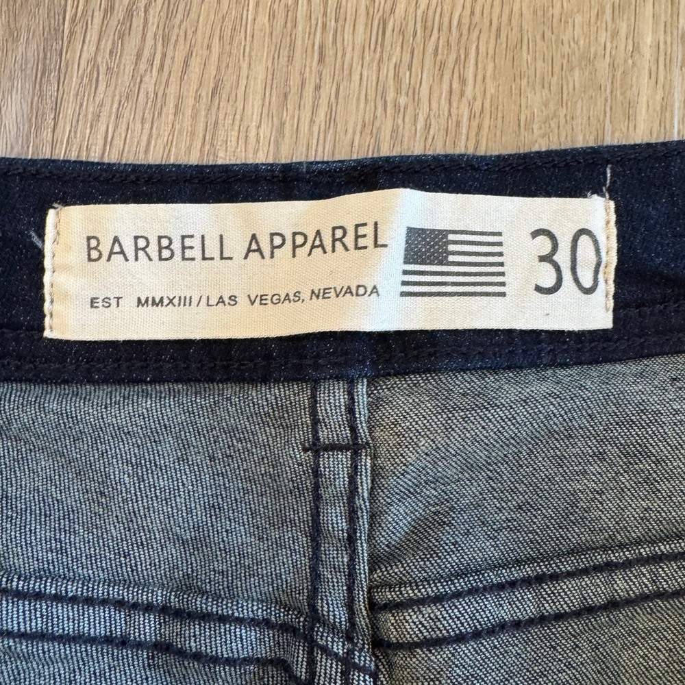 Barbell Apparel Mens Straight Athletic Fit Denim Jeans Dark Rinse 30x33 NWT - Picture 6 of 9